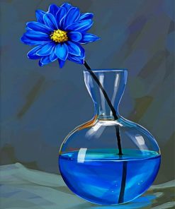 Blue Flower Still Life paint by numbers