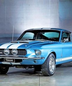 Aesthetic Blue Ford GT 500 paint by numbers