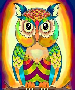 Bohemian Owl paint by numbers