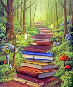 Books Path Art paint by numbers