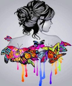 Butterfly Girl paint by numbers