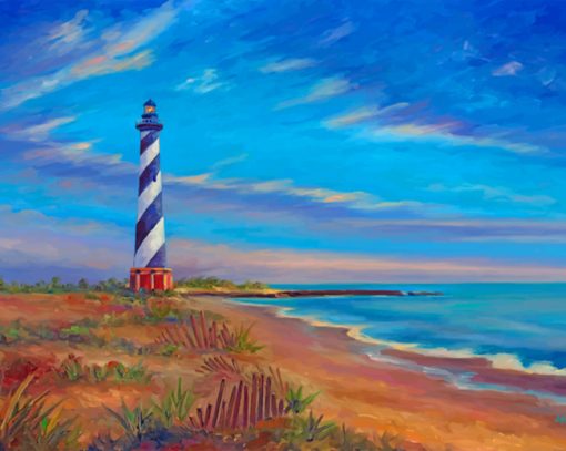 Cape Hatteras Lighthouse paint by numbers