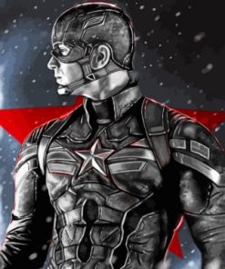 Captain America paint by numbers