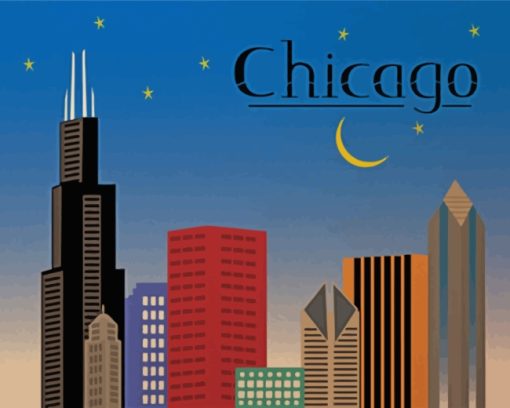 Chicago Illustration paint by numbers