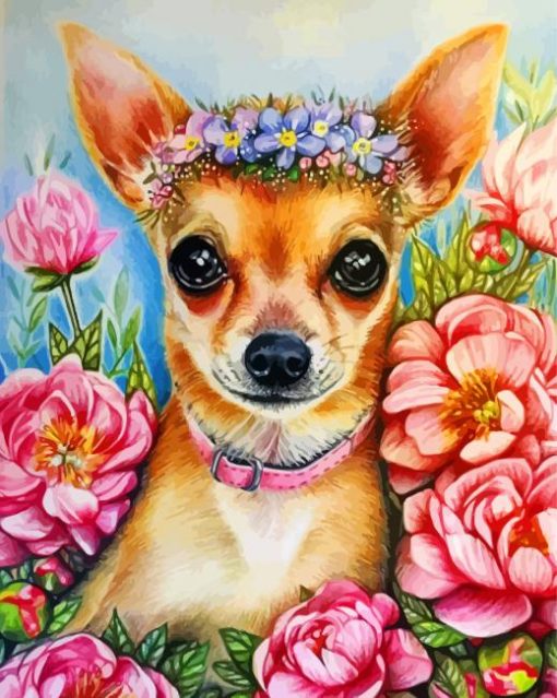 Chihuahua Dog painting by numbers