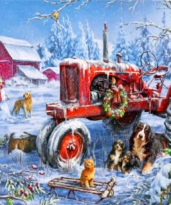 Christmas Farm Paint by numbers