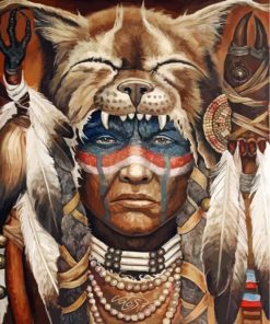 Cool Native American Man paint by numbers