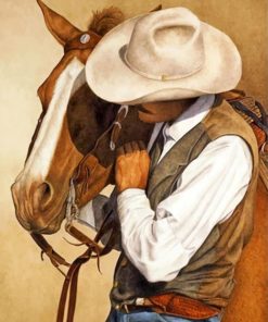 Cowboy And Horse paint by numbers