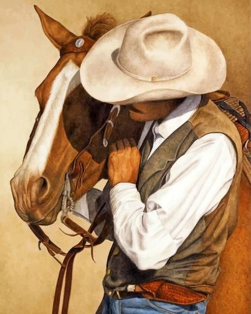 Cowboy And Horse paint by numbers