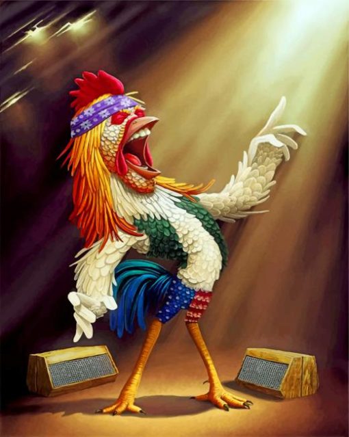 Crazy Chicken painting by numbers