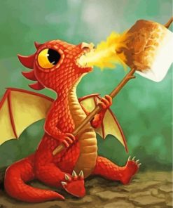 Cute Baby Dragon paint by numbers