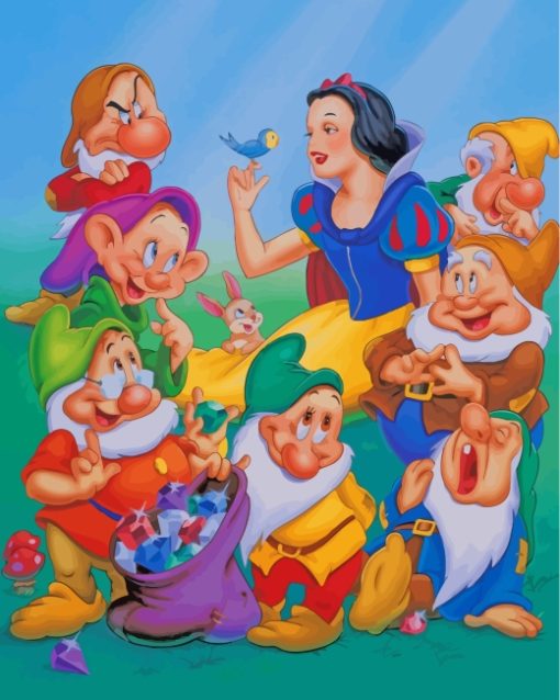 Disney Snow White And Seven Dwarfs Paint By Numbers