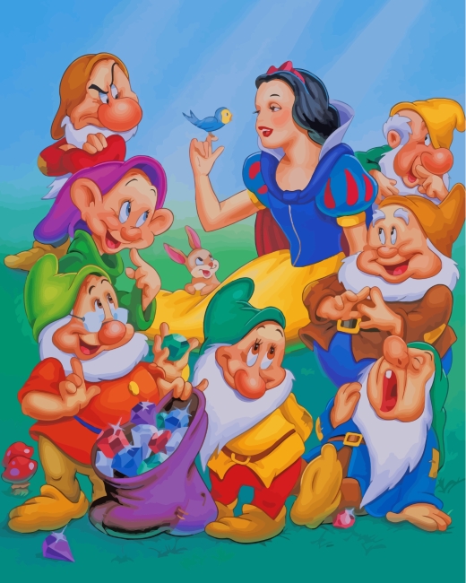Disney Snow White And Seven Dwarfs Paint By Numbers