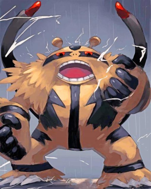 Electivire Pokemon paint by numbers