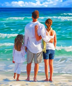 Family On The Beach painting by numbers