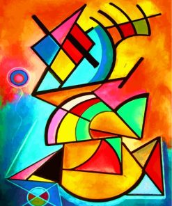 Geometric Abstract Art paint by numbers