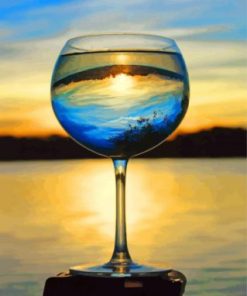 Sunset Glass Paint By Numbers