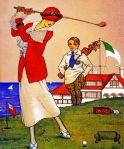 Golfer Woman paint by numbers