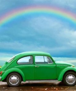 Green Volkswagen paint by numbers