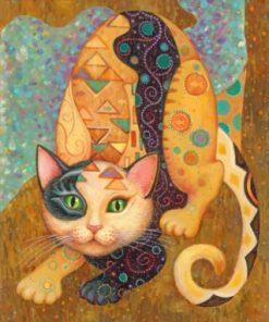 Gustav Klimt Cat paint by numbers