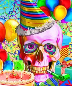 Happy Candy Skull paint by numbers