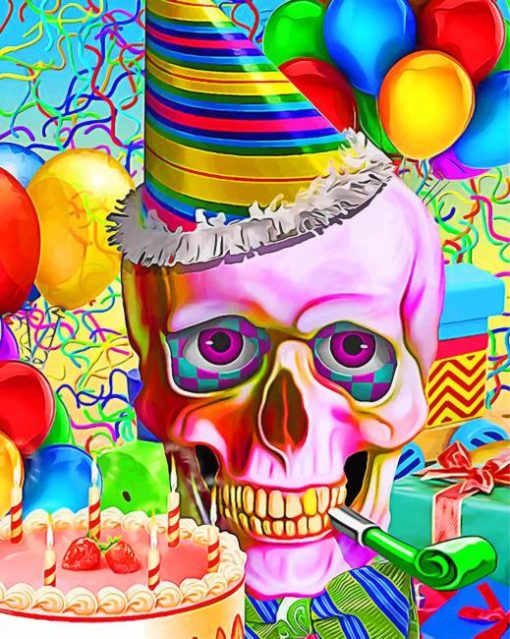 Happy Candy Skull paint by numbers