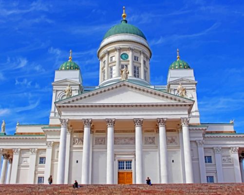 Helsinki Cathedral Paint by numbers