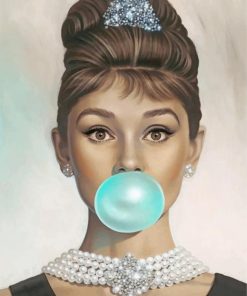 Beautiful Audrey Hepburn paint by numbers