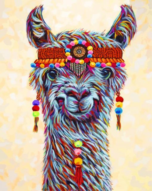 Hippie Llama paint by numbers