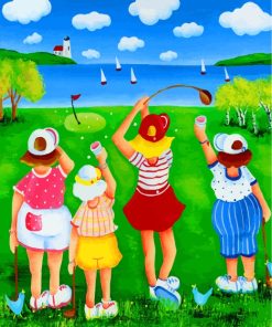 Ladies League Golf paint by numbers