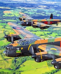 Lancaster Airplanes England paint by numbers