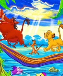 Lion King Baby Simba And Friends paint by numbers