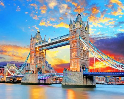 London England Tower Bridge paint by numbers