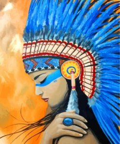 Native American Indian paint by numbers