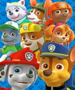 Paw Patrol Cartoon paint by numbers