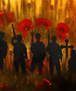 Poppies And Soldiers paint by numbers