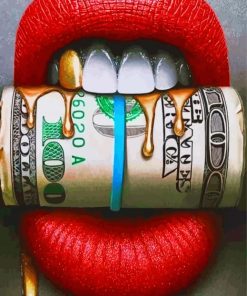 Red Lips And Money Paint By Numbers