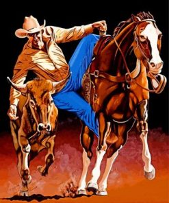 Rodeo Cowboy Paint By Number