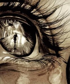 Sad Eye paint by numbers