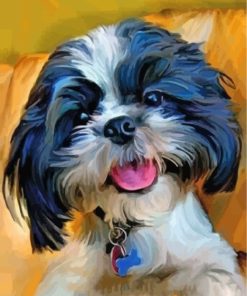 Shih Tzy Dog paint by numbers