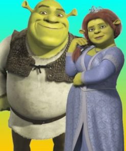 Shrek And Fiona Paint By Numbers