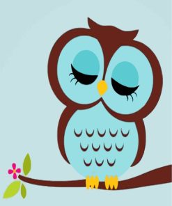 Sleepy Owl paint by numbers