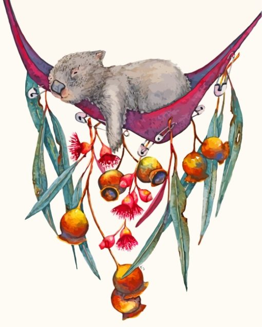 Sleepy Wombat Paint By Numbers