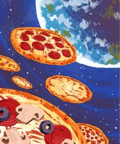 Space Pizzas Paint By Numbers