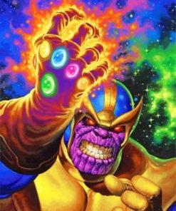 Thanos Marvel Comics Art paint by numbers