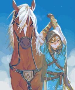 The Legend of Zelda Link paint by numbers