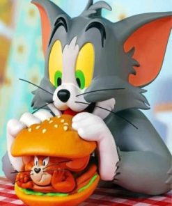 Tom And Jerry Burger paint by numbers