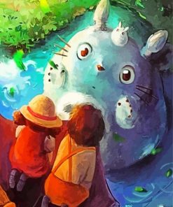 Cute Totoro paint by numbers