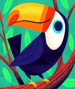 Toucan Bird paint by numbers