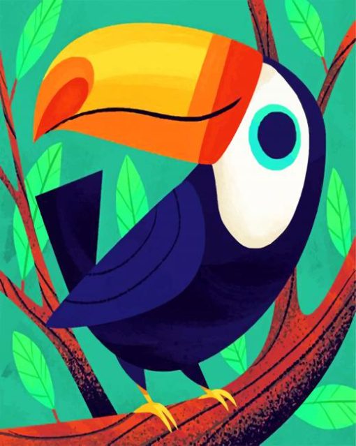 Toucan Bird paint by numbers